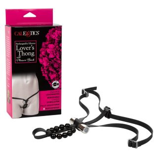 CalExotics - Lover's Thong with Pleasure Beads - Vibrating - Rechargeable 