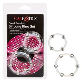 CalExotics - Steel Beaded Silicone Ring Set 
