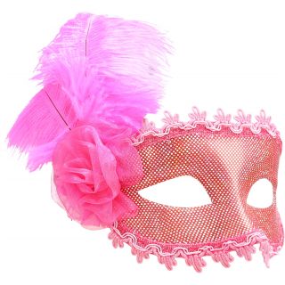 Secretly Yours Feather Mask - Red