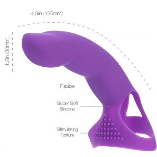 BMS - Simple & True - Extra Touch Finger Dildo - Purple