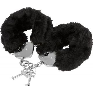 Tender Cuffs - Furry Handcuffs - Black