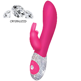 Limited Edition Crystalized Rabbit Vibrator - Hot Pink