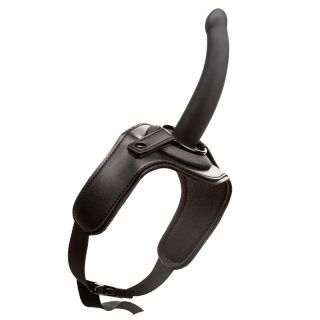 CaleXOtics Onyxxx Thigh Strap with Silicone Probe – Black 