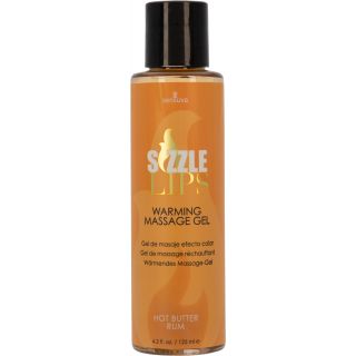 Sensuva – Sizzle Lips – Edible Warming Massage Gel – 4.2 oz-Butter Rum