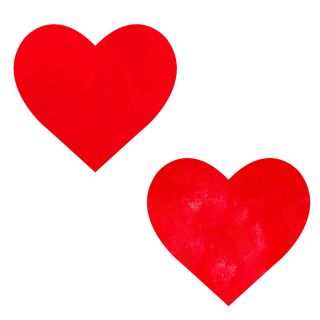 Neva Nude - Vixen Red Wet Vinyl I Heart U Nipztix Pasties