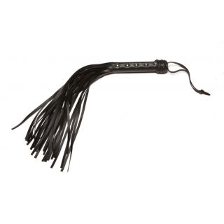 X-Play by Allure Black Riveted Flogger - Black